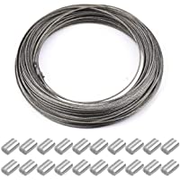 30m x 1.5mm cable de acero cuerda de acero inoxidable- cable de alambre- carrete de alambre- accesorios para caballos…